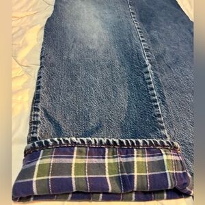 Old navy flannel lined work jeans
